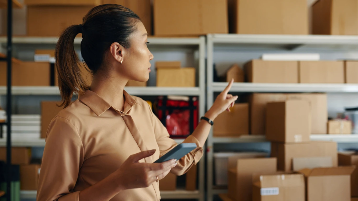 Worker in a warehouse