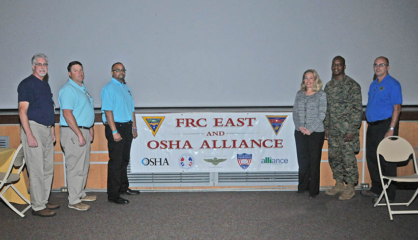 Kimberley Morton, Area Director, OSHA Raleigh Area Office, and the FRC East Alliance participants at the renewal agreement signing on November 30, 2016