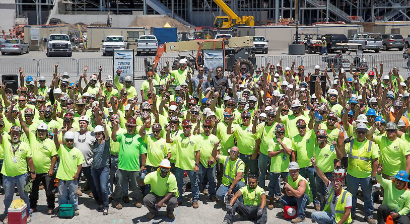 500 workers attended a stand-down at the Daytona International Speedway with NASCAR Sprint Cup driver Greg Biffle. (Florida)