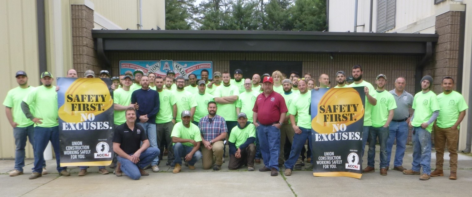 Workers at Carpenters Training Center Local 255 in Hammonton, NJ.