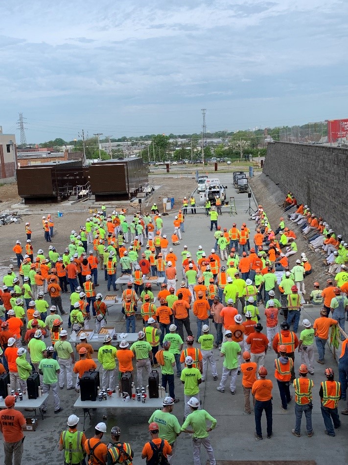 Workers at Alberici, SSM-SLU Hospital Campus Renewal Partnership Site, St. Louis, MO