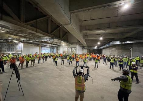 Workers at a 2022 Stand-Down event