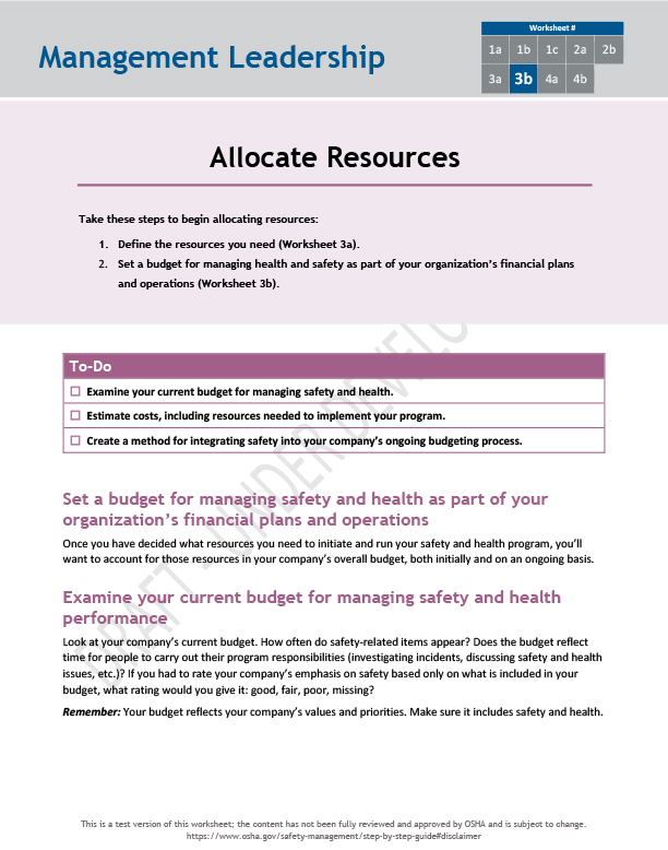 Allocate resources