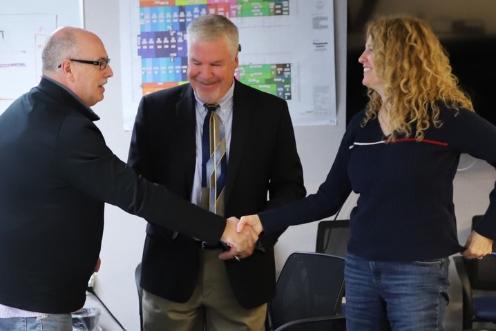 Left to Right  -	Karl Kinsella; Vice President Environmental, Health and Safety, Turner Yates -	Todd Underwood; Area Director, OSHA Wichita Area Office -	Mindy Prichard; Deputy Director, Kansas Department of Labor, Division of Industrial Safety and Health