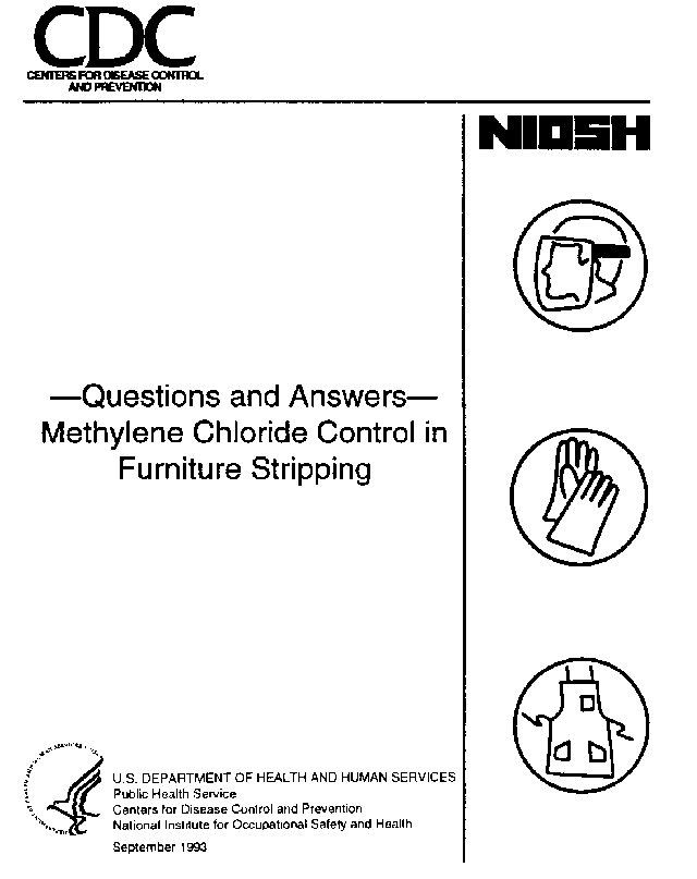 CDC: Questions and Answers - Methylene Chloride Control in Furniture Stripping - Booklet Page 1