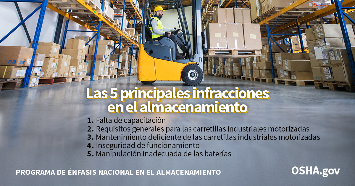 Las 5 principales infracciones en el almanecamiento