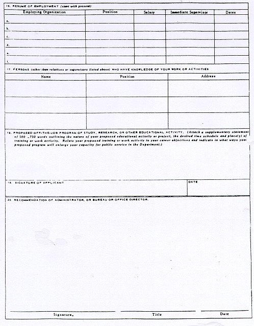 Application for Secretary of Labor's Career Service Award