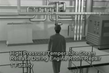 High Pressure/Temperature Steam Release During Engine Room Repair