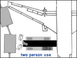 Figure 4b. If two or more are working, park perpendicular to the beltloader.