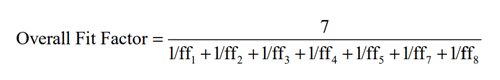 Calculate the overall fit factor