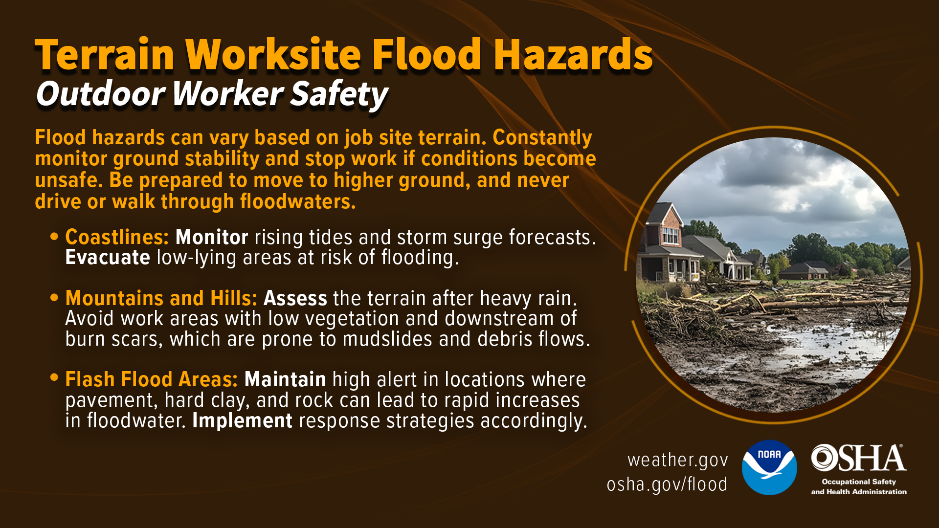 Terrain Worksite Flood Hazards; Outdoor Worker Safety