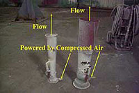 Figure 2: Compressed air-powered air movers come in various sizes