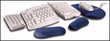 Figure 10. Alternative keyboards allow the user to place the keypad and mouse on either side of the keyboard