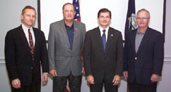 Former-Assistant Secretary Henshaw with representatives from three different shipbuilding organizations that have signed National Alliances.