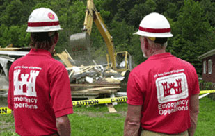 Photo courtesy of FEMA. This picture shows actual disaster site work conditions and may not illustrate proper safety and health procedures.