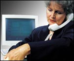 Figure 1. Awkward posture during telephone use