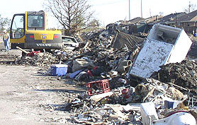 Photo courtesy of OSHA.  This picture shows actual disaster site work conditions and may not illustrate proper safety and health procedures.