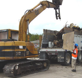 Photo courtesy of OSHA.  This picture shows actual disaster site work conditions and may not illustrate proper safety and health procedures.