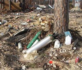 Photo courtesy of the National Institute of Health Science.  This picture shows actual disaster site work conditions and may not illustrate proper safety and health procedures.