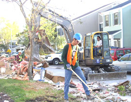 Photo courtesy of OSHA.  This picture shows actual disaster site work conditions and may not illustrate proper safety and health procedures.