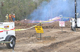 Photo courtesy of the U.S. Army Corp of Engineers. This picture shows actual disaster site work conditions and may not illustrate proper safety and health procedures.