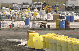 Photo courtesy of FEMA. This picture shows actual disaster site work conditions and may not illustrate proper safety and health procedures.