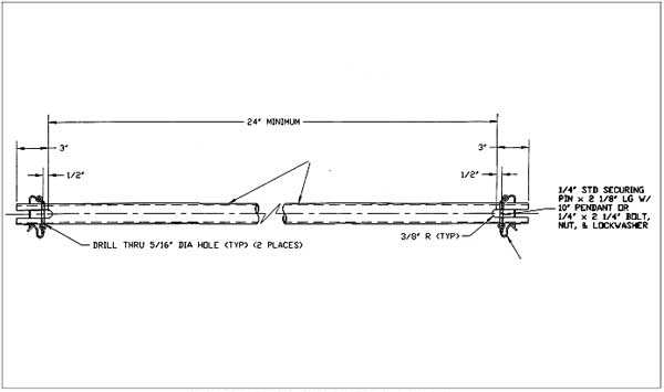 Illustration 8 - Strut Pin Connection. For problems with accessibility in using figures and illustrations, please contact the OSHA Directorate of Technical Support and Emergency Management at (202) 693-2300 for assistance.