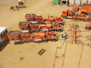 Fig. 14. Frac equipment