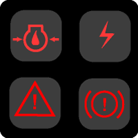 Figure 4. Electronic engine oil gauge, warning indicators.