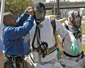 Photo courtesy of FEMA.  This picture shows actual disaster site work conditions and may not illustrate proper safety and health procedures.