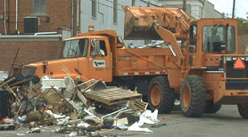 Photo courtesy of FEMA.  This picture shows actual disaster site work conditions and may not illustrate proper safety and health procedures.