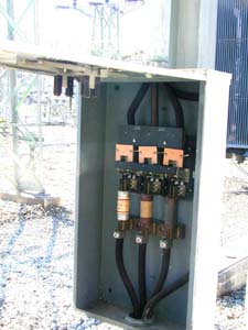 Figure 1. High voltage fuses in a switch box