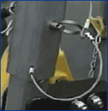 Image of a locked strut pin