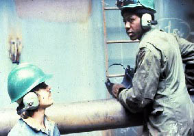 Figure 1: Workers with appropriate hearing protection