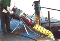 Figure 3: Ventilation equipment used to maintain safe conditions for entry