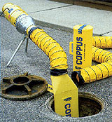 Figure 19: Special ventilation hose (flat) to avoid blocking exit