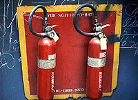 Figure 5: Fire extinguishers located near cleaning operations