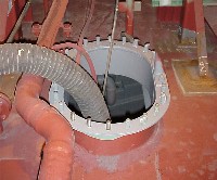 Figure 6: Continuous exhaust ventilation in a confined space.