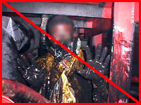 Figure 15: Improper practice - Worker covered with flammable oil.