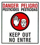 Pesticides Warning Sign