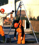 Figure 4: Work being rescued from fall in enclosed space