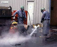 Figure 19: Workers exposed to hazards of high pressure water.