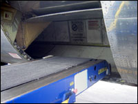 Figure 12. Position of beltloader when loading the cargo bin