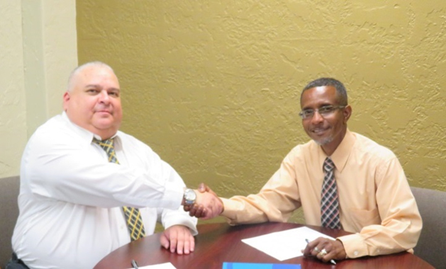 OSHA Area Director Diego Alvarado Jr. and David L. Carrasco Job Corps Center Director Jorge E. Pedroza renew an alliance focused on El Paso’s young workers.