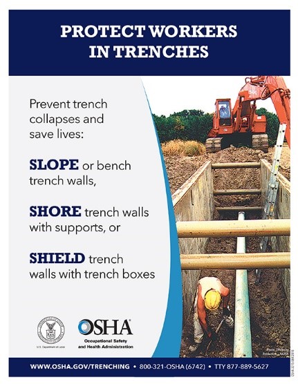 Protect Workers in Trenches - screenshot of OSHA Publication 3215