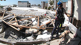 Photo courtesy of FEMA.  This picture shows actual disaster site work conditions and may not illustrate proper safety and health procedures.