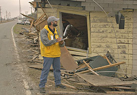 Photo courtesy of FEMA. This picture shows actual disaster site work conditions and may not illustrate proper safety and health procedures.