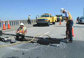 Photo courtesy of FEMA.  This picture shows actual disaster site work conditions and may not illustrate proper safety and health procedures.