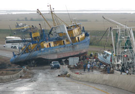 Photo courtesy of OSHA.  This picture shows actual disaster site work conditions and may not illustrate proper safety and health procedures.