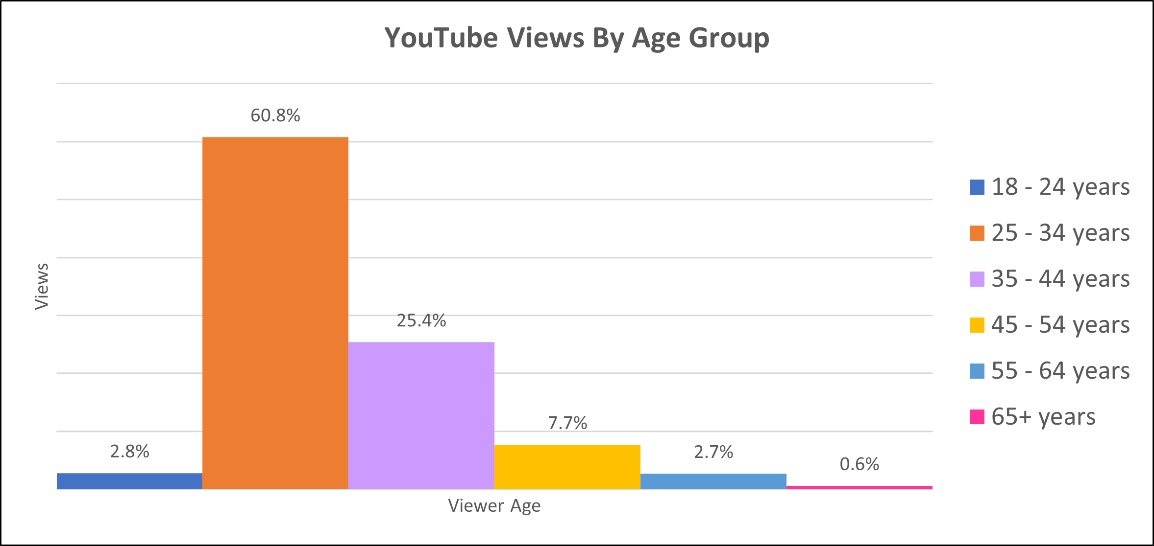 SafetyWorks! YouTube Views By Age Group